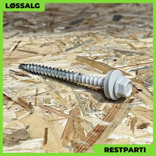 Montageskrue - 4,8x60 mm - Farmer - RAL 7044 Lysegr - 100 stk.