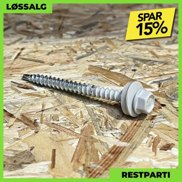 Montageskrue - 4,8x60 mm - Farmer - RAL 7044 Lysegr - 100 stk.
