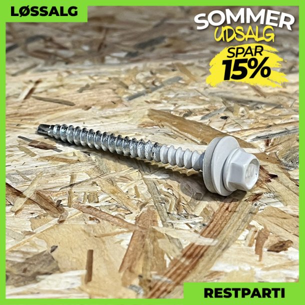 Montageskrue - 4,8x60 mm - Farmer - RAL 7044 Lysegr - 100 stk.