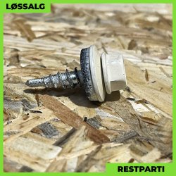 Overlapskrue - 4,8x20 mm - Farmer - RAL 1015 Beige - 250 stk.