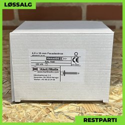 Montageskrue - 4,8x35 mm - Farmer - RAL 7040 Lysegr - 250 stk.