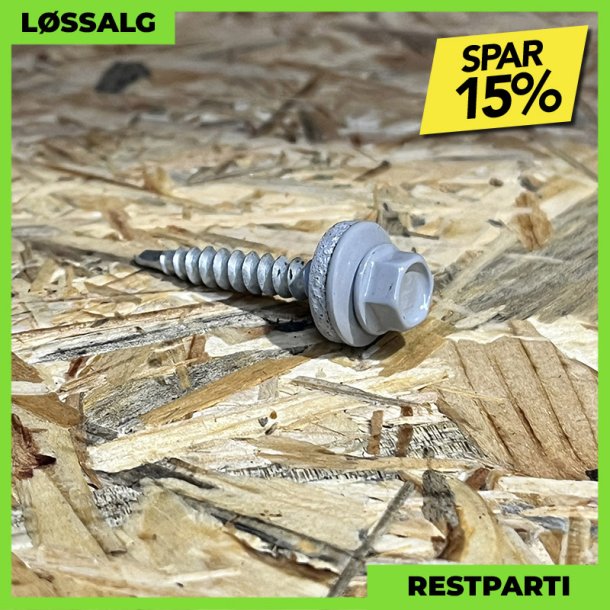 Montageskrue - 4,8x35 mm - Farmer - RAL 7040 Lysegr - 250 stk.