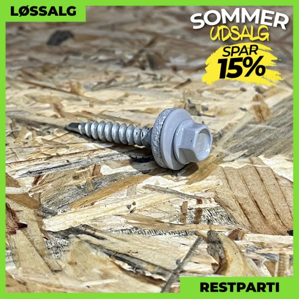 Montageskrue - 4,8x35 mm - Farmer - RAL 7040 Lysegr - 250 stk.