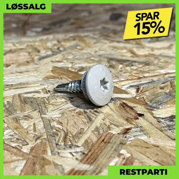 Skrue til stlse - 4,8x19 mm - TTAP Torx - RAL 7044 Lysegr - 100 stk.
