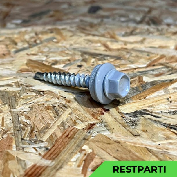 Montageskrue - 4,8x35 mm - Farmer - RAL 7040 Lysegr - 100 stk.