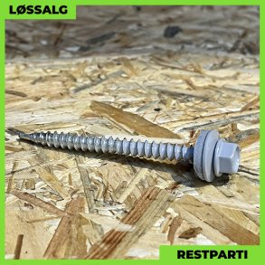 Montageskrue - 4,8x60 mm - Farmer - RAL 7040 Lysegr - 100 stk.