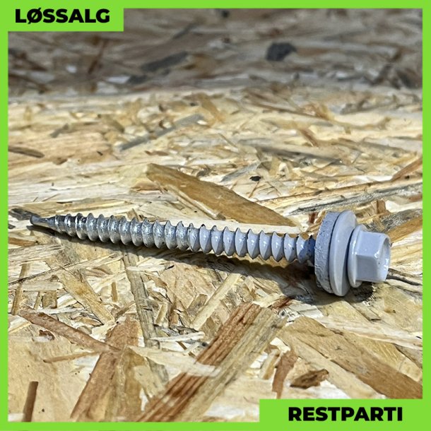 Montageskrue - 4,8x60 mm - Farmer - RAL 7040 Lysegr - 100 stk.