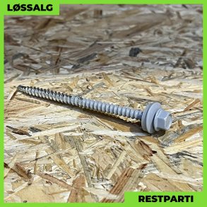 Montageskrue - 4,8x80 mm - Farmer - RAL 9006 Silver - 100 stk.