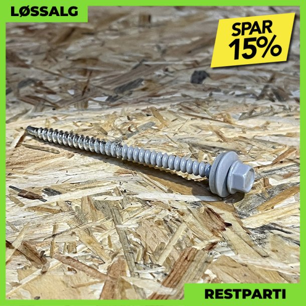Montageskrue - 4,8x80 mm - Farmer - RAL 9006 Silver - 100 stk.