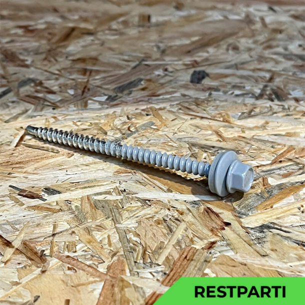 Montageskrue - 4,8x80 mm - Farmer - RAL 9006 Silver - 100 stk.