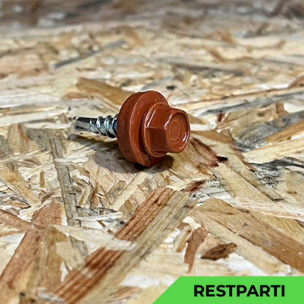 Overlapskrue - 4,8x20 mm - Farmer - RAL 8004 Teglrd - 250 stk.