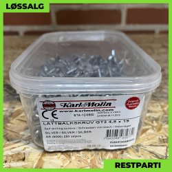 Skrue til stlse - 4,8x19 mm - Farmer - RAL 9006 Silver - 250 stk.