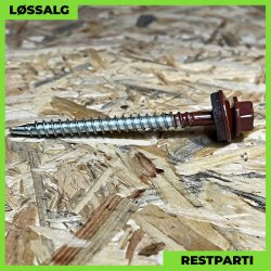 Montageskrue - 4,8x60 mm - Farmer - RAL 3009 Mrkerd - 200 stk.