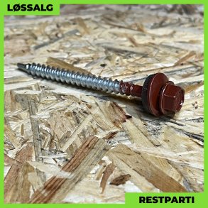 Montageskrue - 4,8x60 mm - Farmer - RAL 3009 Mrkerd - 200 stk.