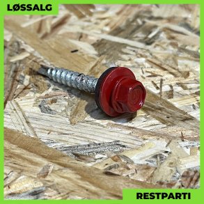 Montageskrue - 4,8x35 mm - Farmer - RAL 3013 Svenskrd - 250 stk.