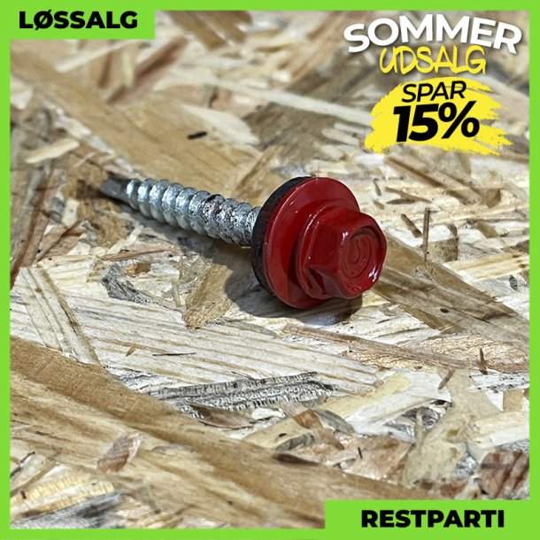 Montageskrue - 4,8x35 mm - Farmer - RAL 3013 Svenskrd - 250 stk.