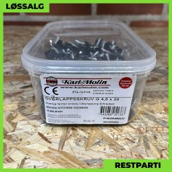 Overlapskrue - 4,8x20 mm - Farmer - RAL 6020 Grn - 250 stk.