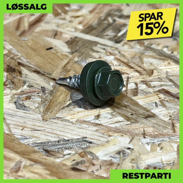 Overlapskrue - 4,8x20 mm - Farmer - RAL 6020 Grn - 250 stk.
