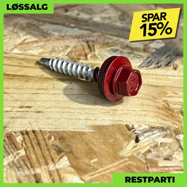 Montageskrue - 4,8x35 mm - Farmer - RAL 3011 Rd - 250 stk.