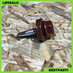 Skrue til stlse - 4,8x19 mm - Farmer - RAL 3009 Mrkerd - 250 stk.
