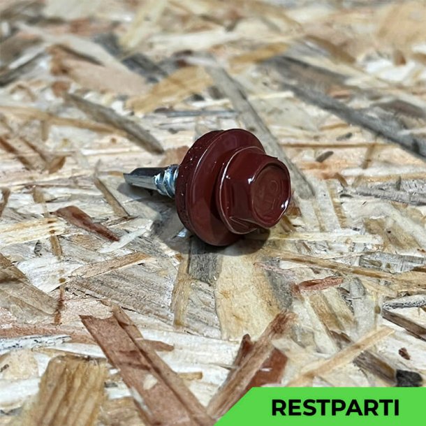 Skrue til stlse - 4,8x19 mm - Farmer - RAL 3009 Mrkerd - 250 stk.