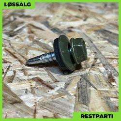 Skrue til stlse - 4,8x19 mm - Farmer - RAL 6003 Olivengrn - 250 stk.