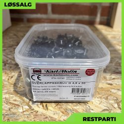 Overlapskrue - 4,8x20 mm - Farmer - RAL 6015 Mrkegrn - 250 stk.