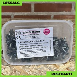 Skrue til stlse - 4,8x19 mm - Farmer - RAL 6007 Mrkegrn - 250 stk.