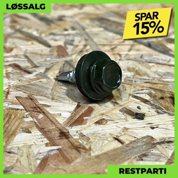 Skrue til stlse - 4,8x19 mm - Farmer - RAL 6007 Mrkegrn - 250 stk.