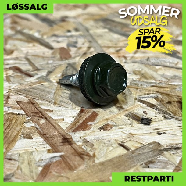 Skrue til stlse - 4,8x19 mm - Farmer - RAL 6007 Mrkegrn - 250 stk.