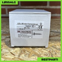 Montageskrue - 4,8x60 mm - Farmer - RAL 7038 Lysegr - 100 stk.