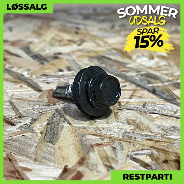Skrue til stlse - 4,8x19 mm - Farmer - RAL 6015 Mrkegrn - 250 stk.