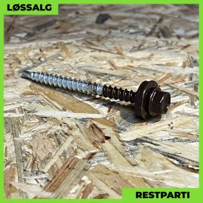 Montageskrue - 4,8x60 mm - Farmer - RAL 8017 Brun - 100 stk.