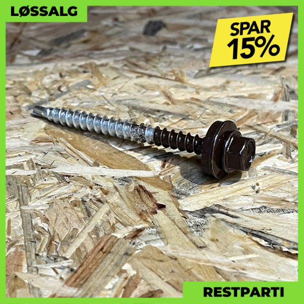 Montageskrue - 4,8x60 mm - Farmer - RAL 8017 Brun - 100 stk.