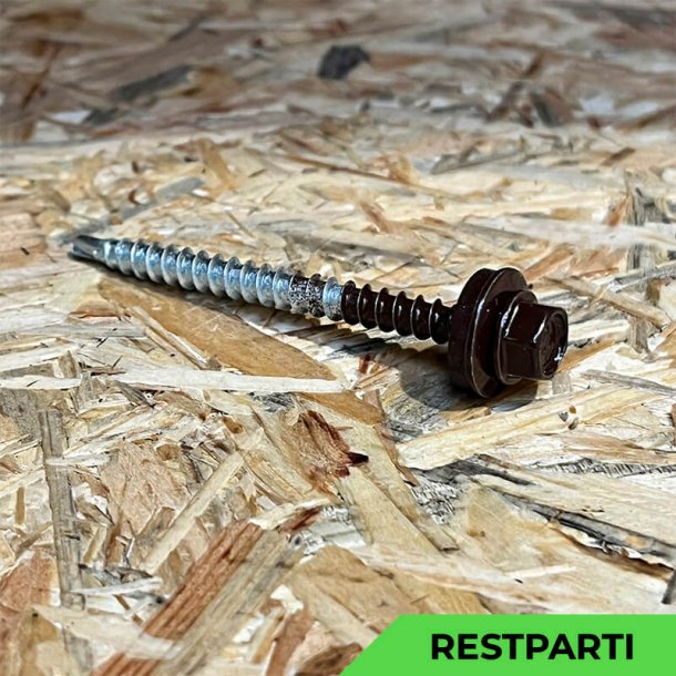Montageskrue - 4,8x60 mm - Farmer - RAL 8017 Brun - 100 stk.