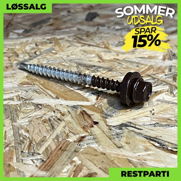 Montageskrue - 4,8x60 mm - Farmer - RAL 8017 Brun - 100 stk.