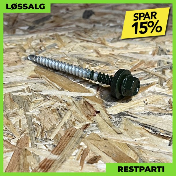 Montageskrue - 4,8x60 mm - Farmer - RAL 6007 Grn - 100 stk.