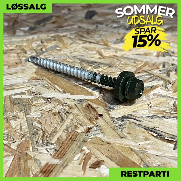Montageskrue - 4,8x60 mm - Farmer - RAL 6007 Grn - 100 stk.