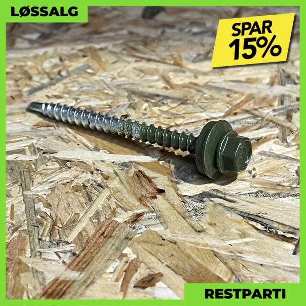 Montageskrue - 4,8x60 mm - Farmer - RAL 6003 Olivengrn - 100 stk.