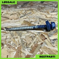 Montageskrue - 4,8x60 mm - Farmer - RAL 5001 Mrkebl - 100 stk.