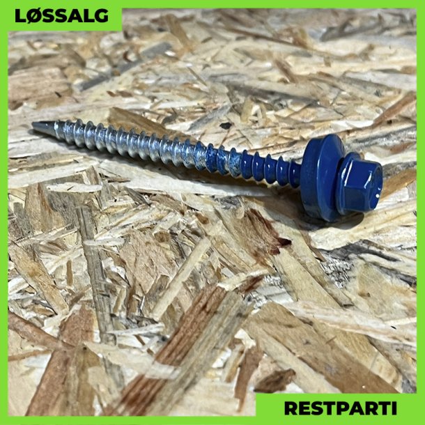 Montageskrue - 4,8x60 mm - Farmer - RAL 5001 Mrkebl - 100 stk.