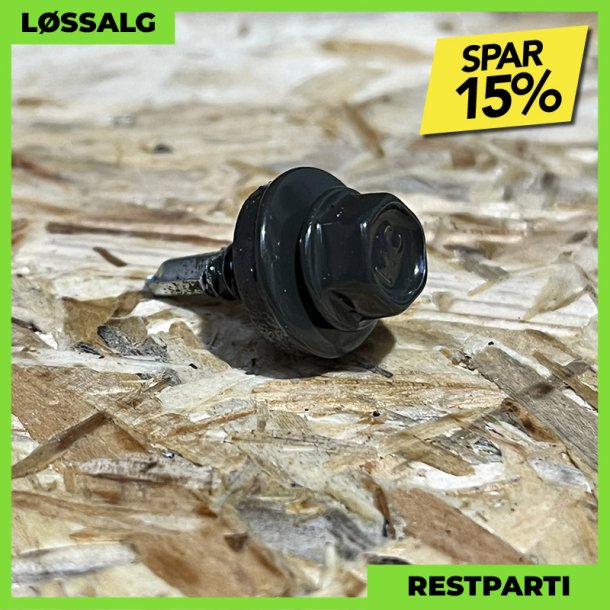 Skrue til stlse - 4,8x19 mm - Farmer - RAL 6015 Mrkegrn - 100 stk.