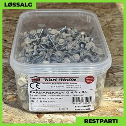 Montageskrue - 4,8x35 mm - Farmer - RAL 1015 Beige - 250 stk.