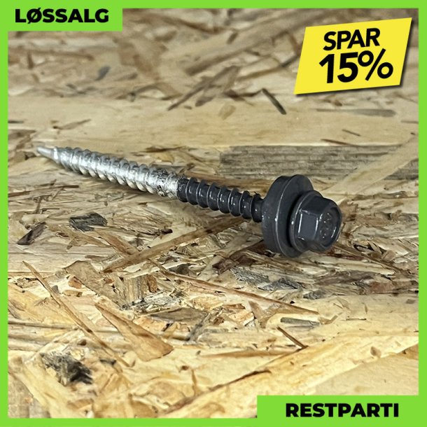 Montageskrue - 4,8x60 mm - Farmer - RAL 7024 Grafitgr - 100 stk.