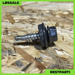 Overlapskrue - 4,8x20 mm - Farmer - RAL 7024 Grafitgr - 100 stk.