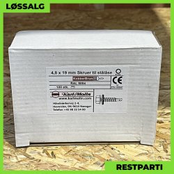 Skrue til stlse - 4,8x19 mm - Farmer - RAL 8004 Teglrd - 100 stk.