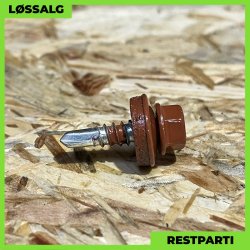 Skrue til stlse - 4,8x19 mm - Farmer - RAL 8004 Teglrd - 100 stk.