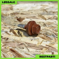 Skrue til stlse - 4,8x19 mm - Farmer - RAL 8004 Teglrd - 100 stk.