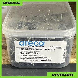 Skrue til stlse - 4,8x19 mm - Farmer - RAL 7024 Grafitgr - 250 stk.