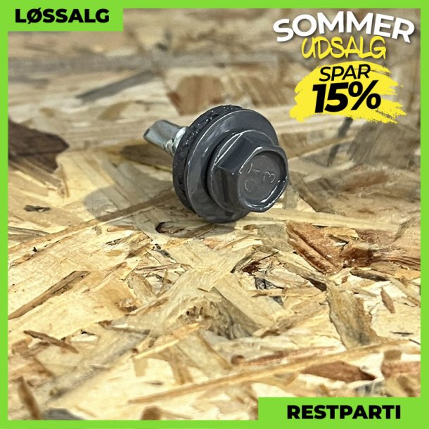 Skrue til stlse - 4,8x19 mm - Farmer - RAL 7024 Grafitgr - 250 stk.